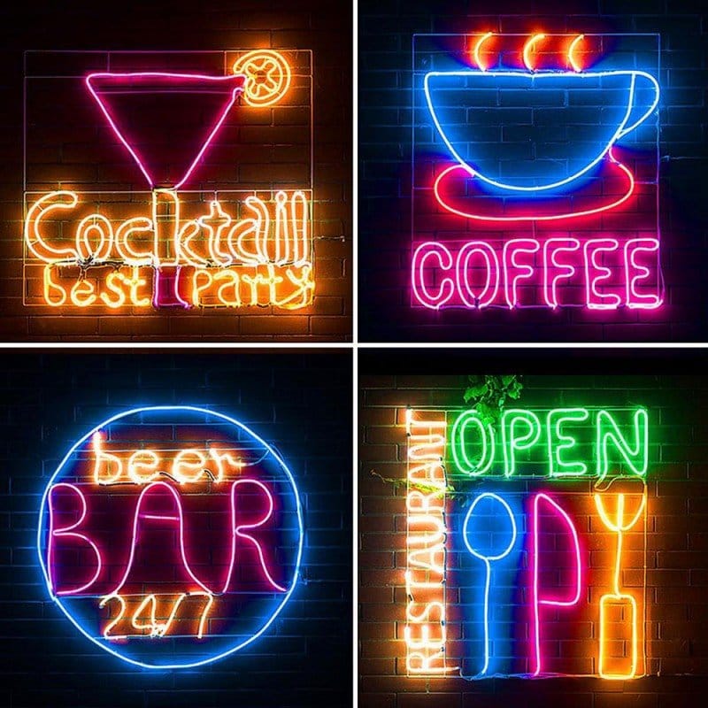 LED Neon Strip, Flexible, 5m, Blue