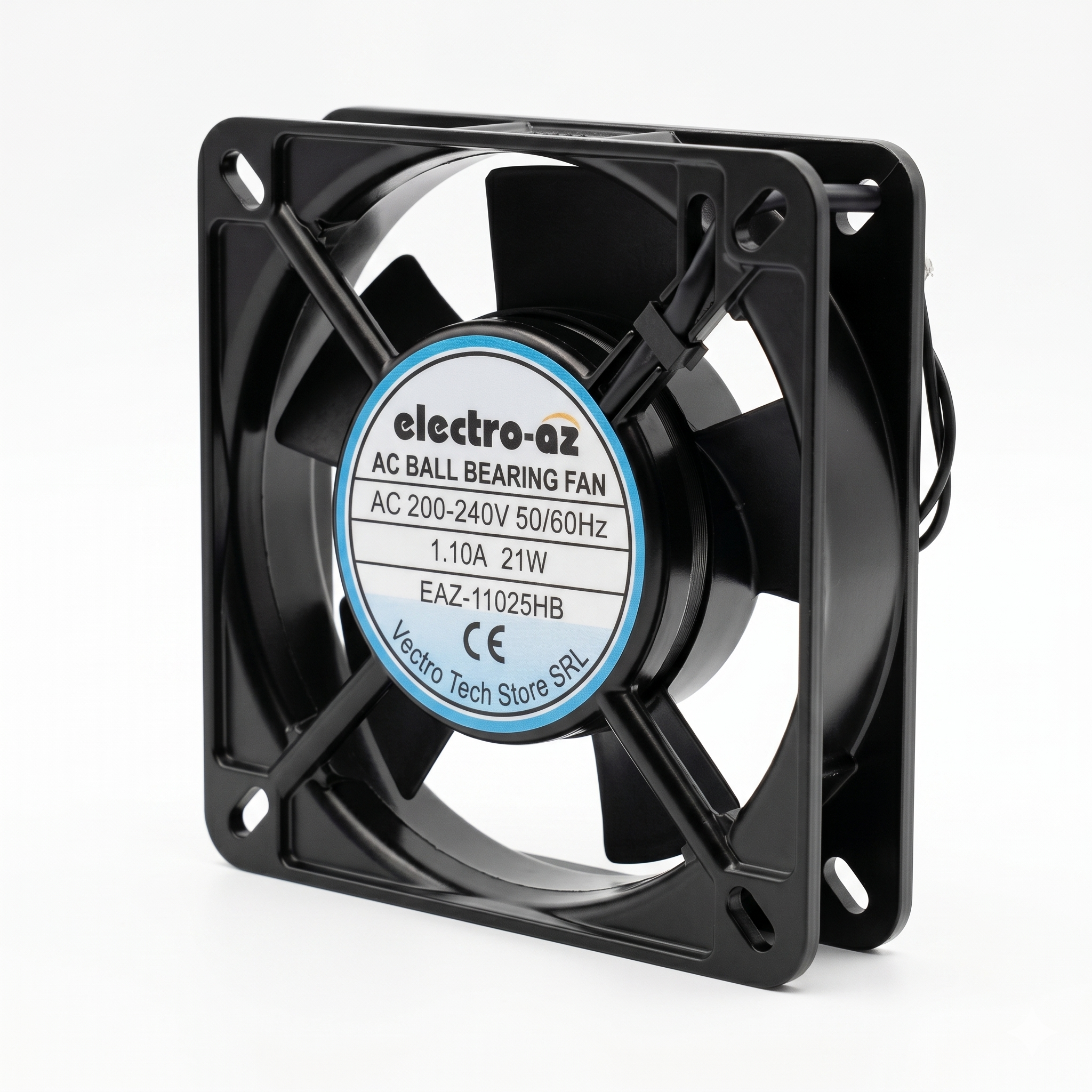 Metal Fan with Bearings, 110x110x25 mm, AC 220V, 21W