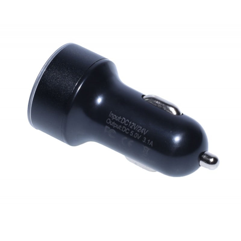 Car Charger 2 X USB 3.1A With Voltmeter