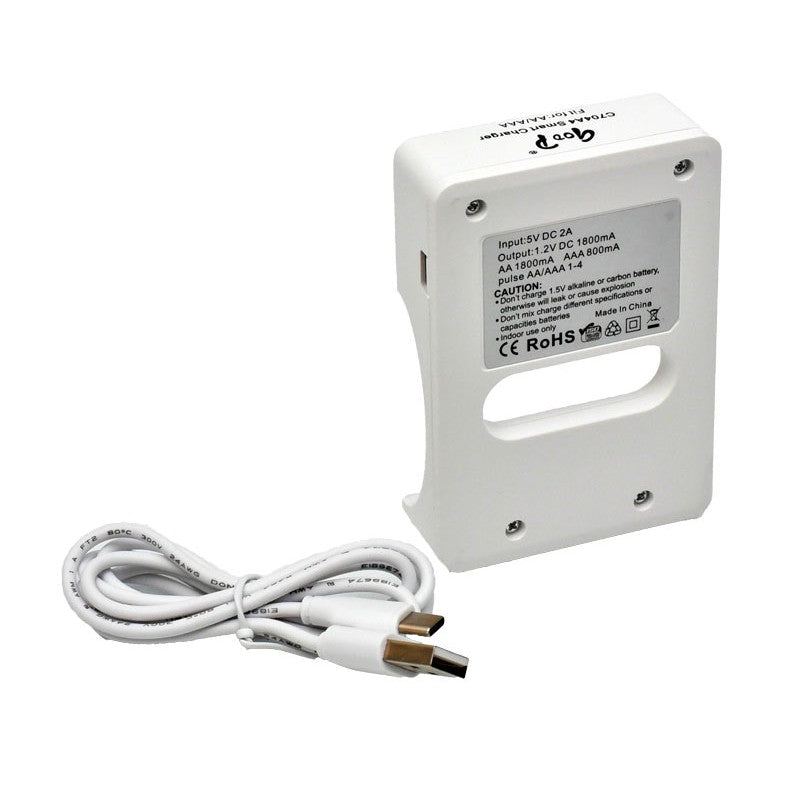 Digital Super Fast Battery Charger 4*AA/4*AAA C704-A4