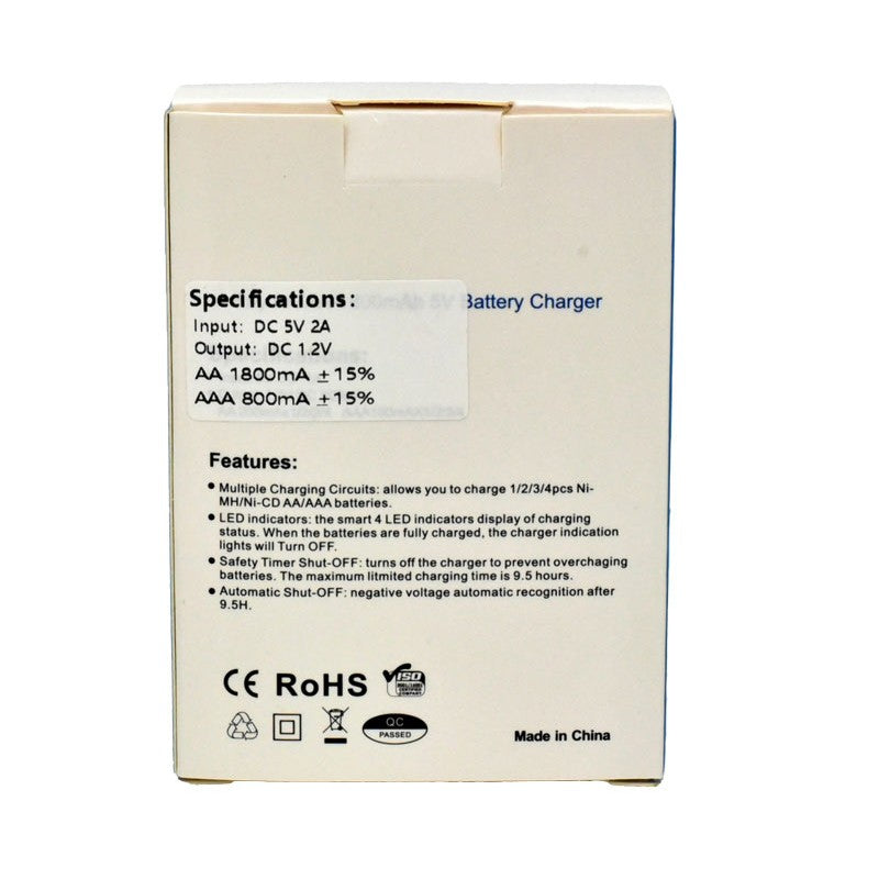 Digital Super Fast Battery Charger 4*AA/4*AAA C704-A4