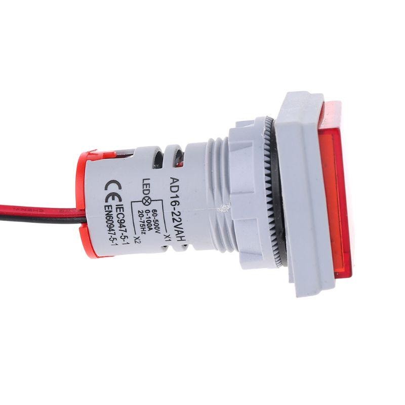 3-in-1 Digital LED Indicator: Voltmeter, Ammeter, Frequency, Red