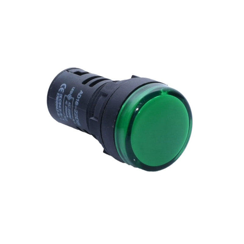 Indicator Lamp Voltage 220V, Matte Finish, Green