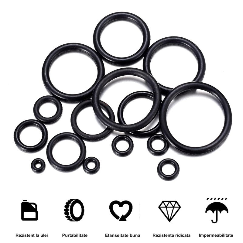 Nitrile Rubber O-Rings - 200 Pcs/Set