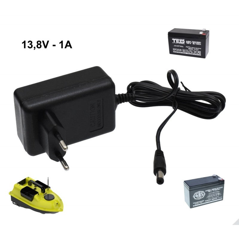 Lead-Acid Battery Charger 13.8V - 1A / DC 2.1 Plug