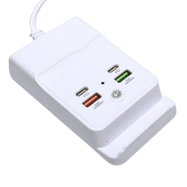 Desktop Charger with Fast-Charge, 2x Type-C, 2x USB, PD, 20W