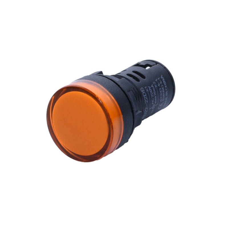 Indicator Light Voltage 220V, Matte Finish, Orange