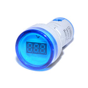 Digital Voltmeter Indicator, 250V/AC, 20-500V, IP65 Protection, Blue
