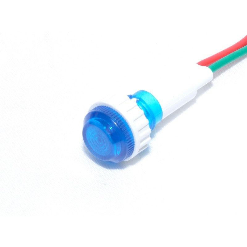 Indicator Light 12V with wire, Blue Bulb