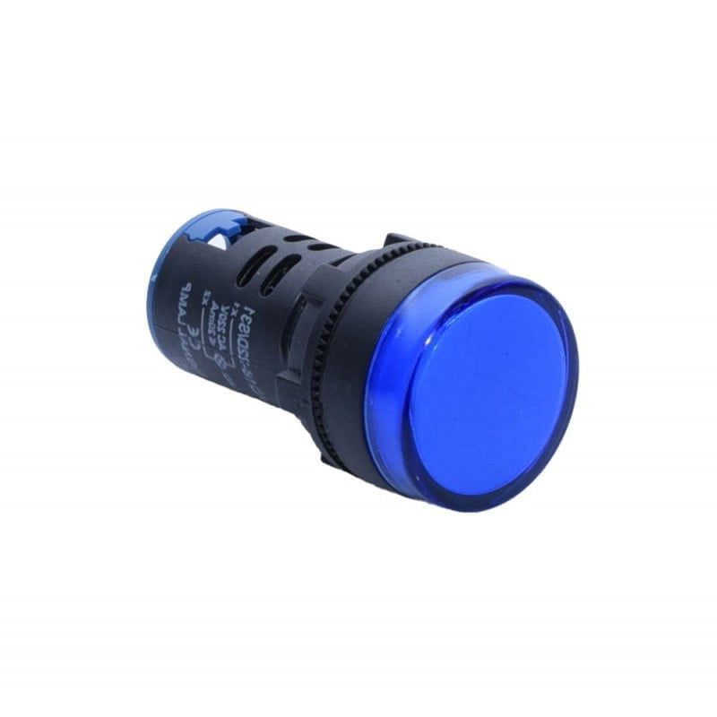 Indicator Lamp, Matt, 220V, 16A, 29x51mm, Blue