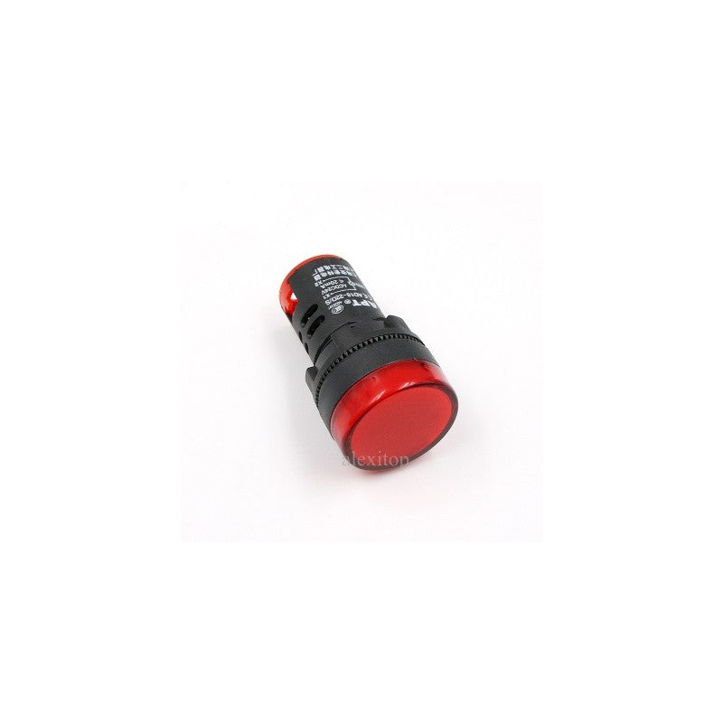 Pilot Light Voltage Indicator 220V, Matte Finish, Red