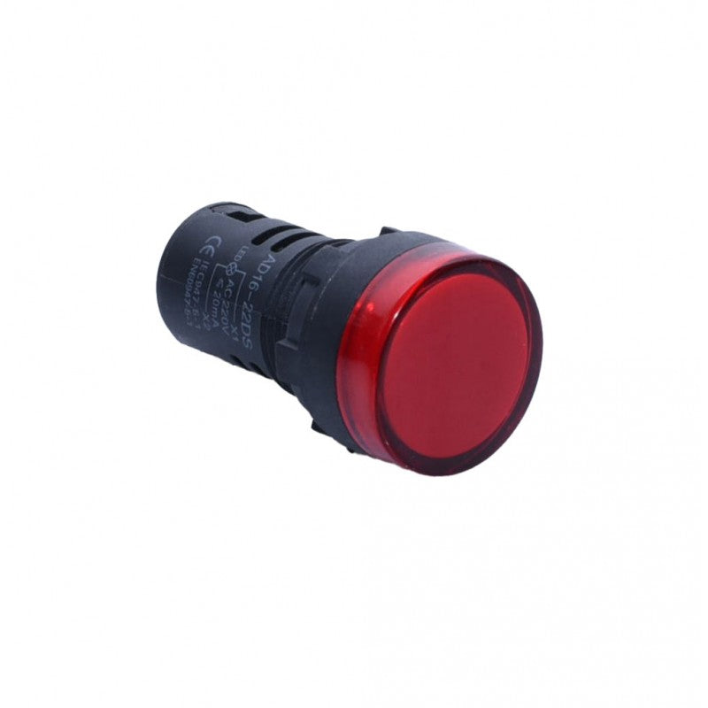 Pilot Light Voltage Indicator 220V, Matte Finish, Red
