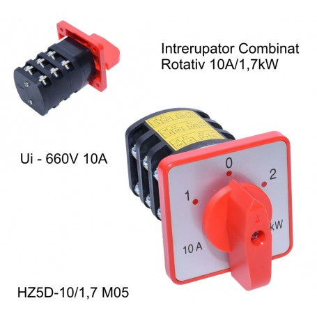 1-0-2 Changeover Switch with Came 10A/1.7KW