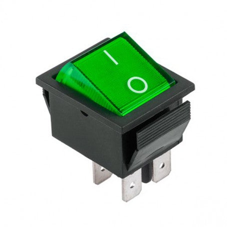 IRS ON-OFF Switch 250V/15A KCD4 Green