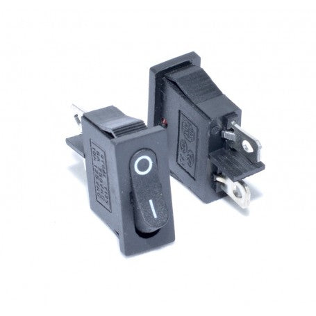 Narrow ON-OFF Button 6A-250V Black 2-Pin