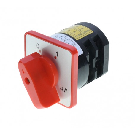 Cam Switch 4-Pole 0-1, 20A/4KW, 660V, IP42