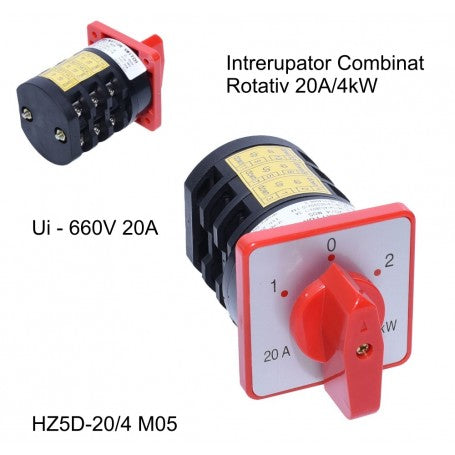 Cam Switch 1-0-2, 20A/4KW