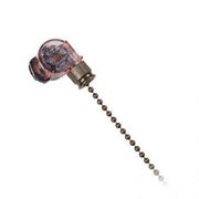 Metal Chain Pull Switch, On/Off, 125V-250V AC