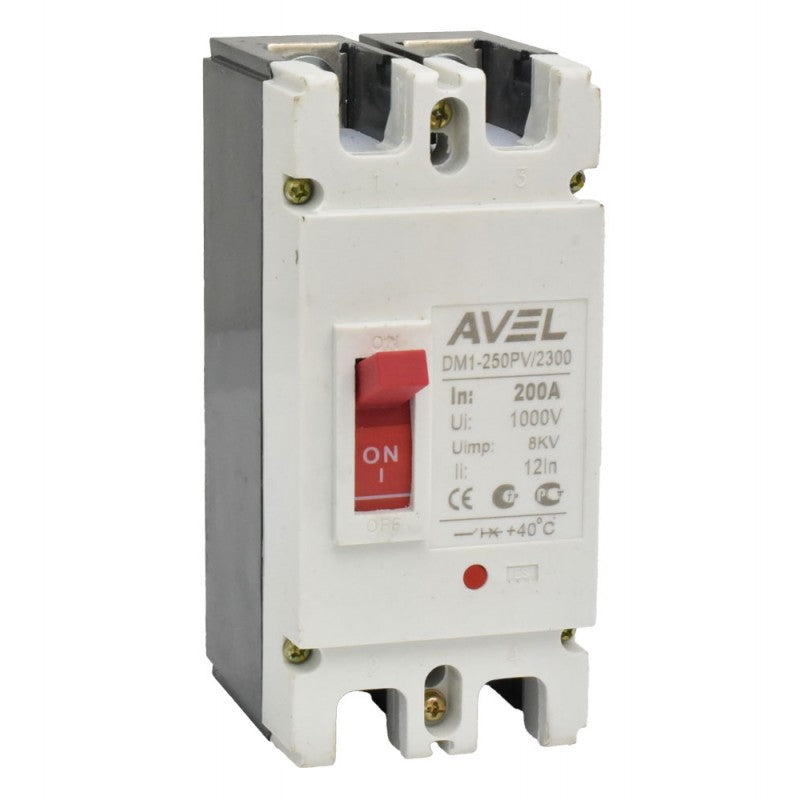 Solar MCCB Circuit Breaker, 2P, Power 200A, Voltage 1000V DC