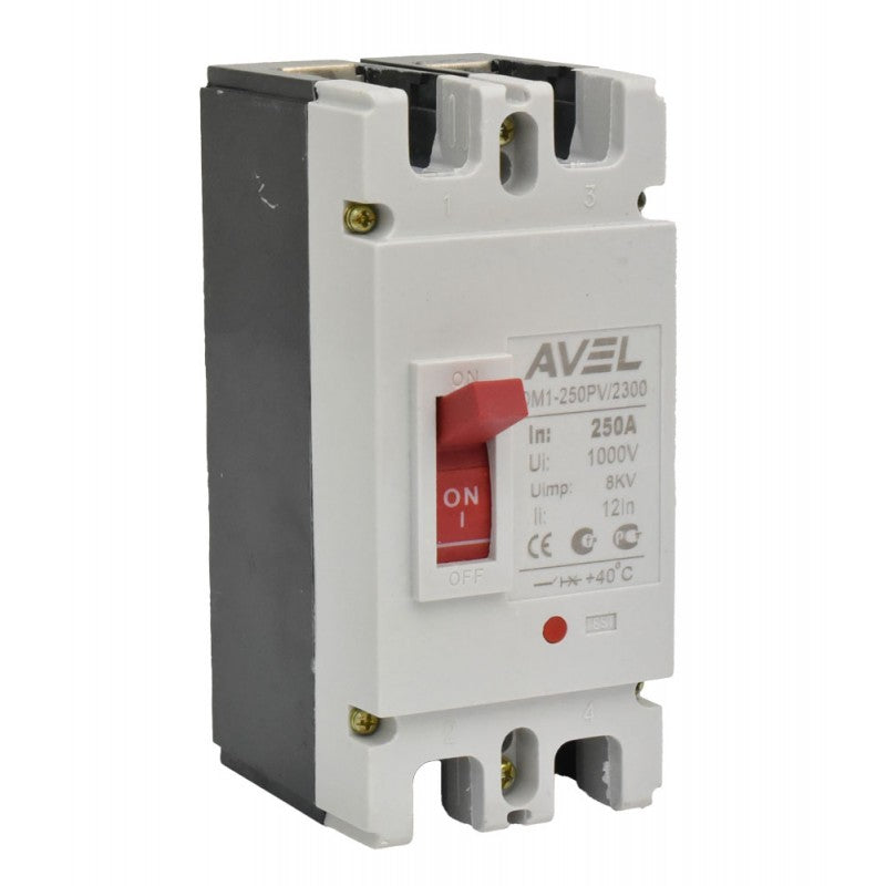 Solar MCCB Circuit Breaker, 2P, Current 250A, Voltage 1000V DC