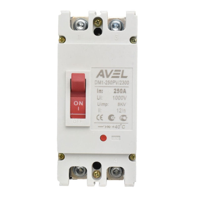 Solar MCCB Circuit Breaker, 2P, Current 250A, Voltage 1000V DC
