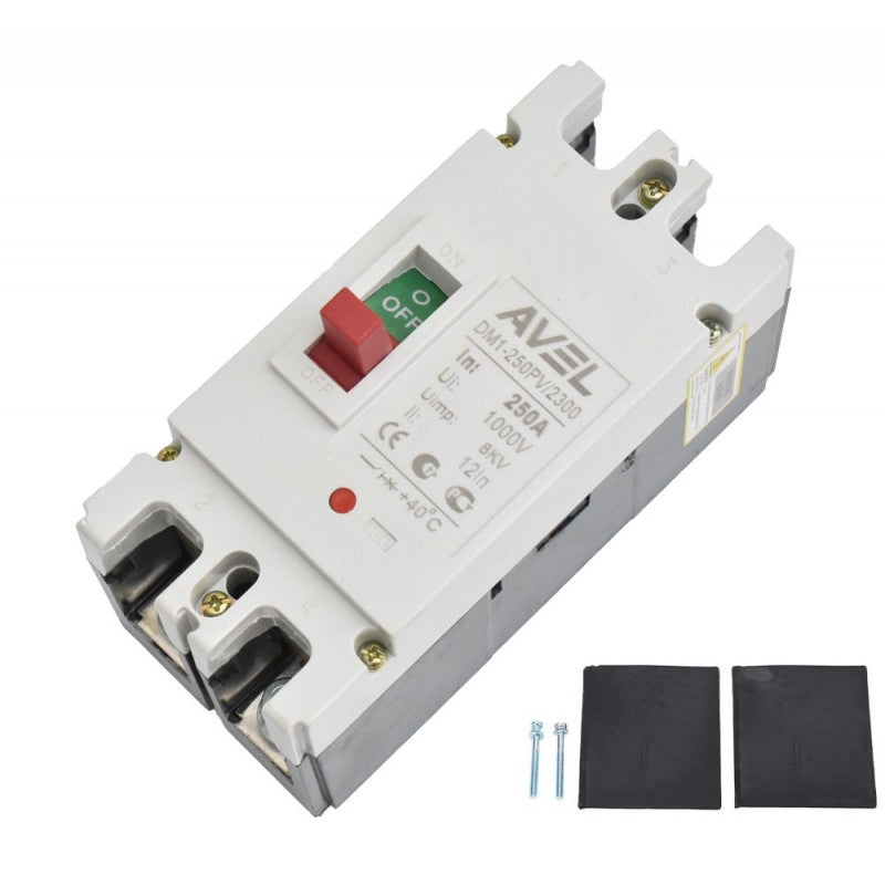 Solar MCCB Circuit Breaker, 2P, Current 250A, Voltage 1000V DC