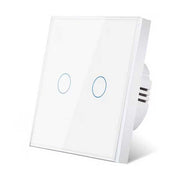 Classlights White Double Touch Switch, Tempered Glass, LED