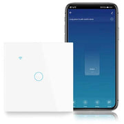 Smart touch switch, white, WiFi, Tempered glass, Classlights, 10A, Voice control, Smart Life / Tuya, LED