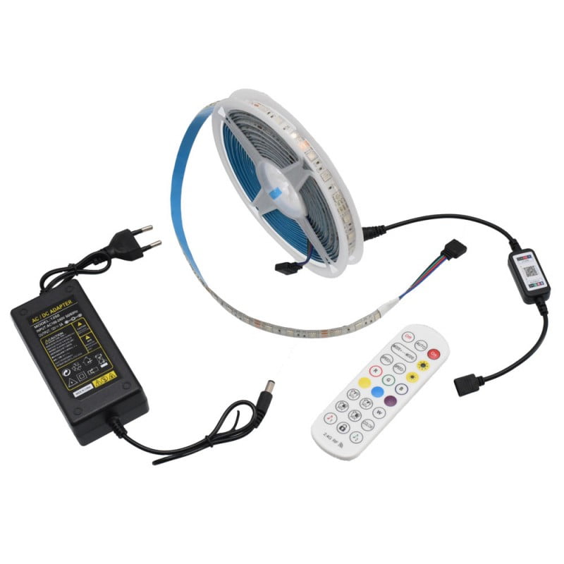 5m 5050 RGB IP65 LED Strip Kit with Bluetooth + Remote