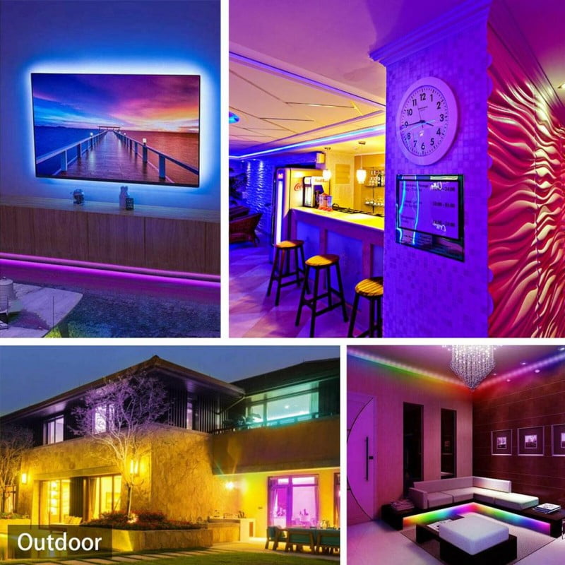5m 5050 RGB IP65 LED Strip Kit with Bluetooth + Remote