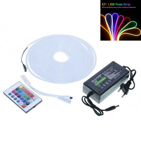 RGB Neon LED Strip Kit, 12V, Flexible