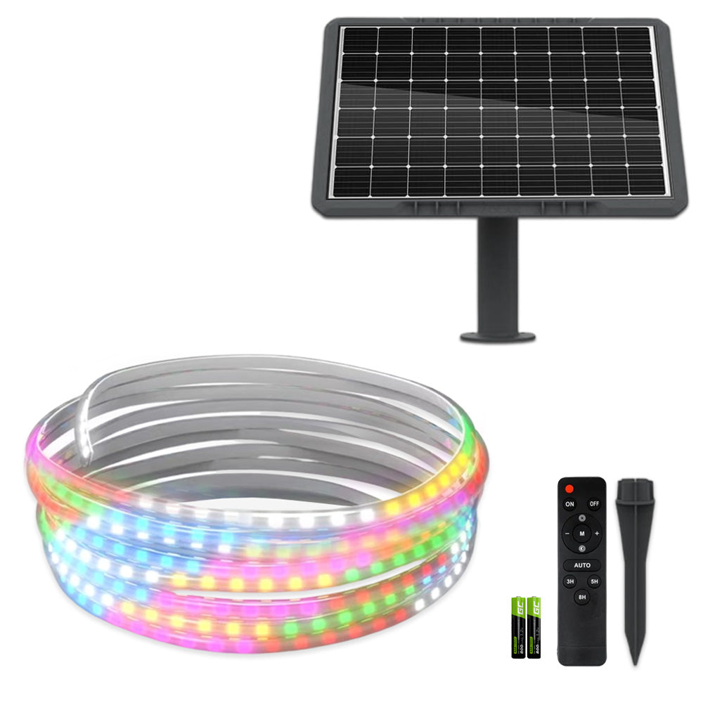 Multicolor LED Strip Kit, RGB, 5 Meters, Monocrystalline Solar Panel, 50W, IP65, ClassLights