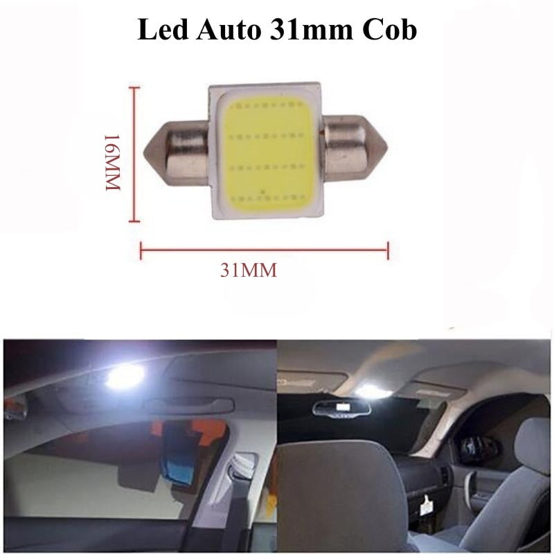 LED Car COB 31mm, White Light, 2Pcs/Set