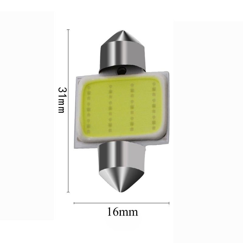 LED Car COB 31mm, White Light, 2Pcs/Set