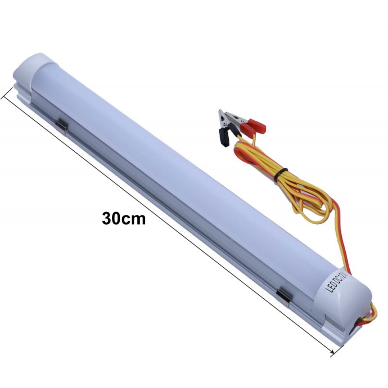 T8 LED - 30cm / 12V - 9W with Clips