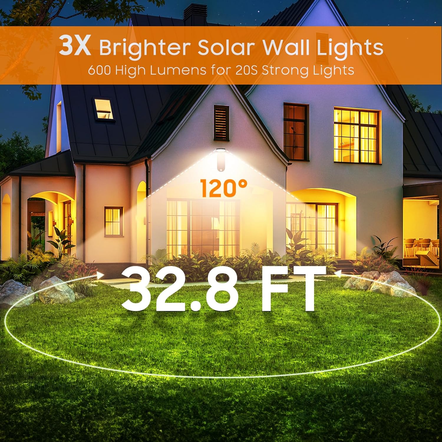 Foldable Solar LED Lamp with Motion Sensor - Wall Light for Sidewalks and Paths, ClassLights