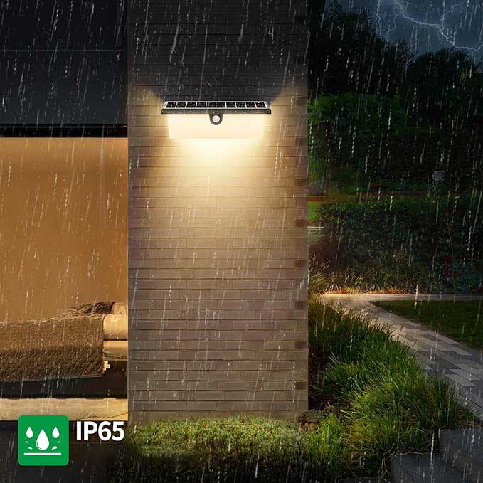 LED Solar Outdoor Wall Lamp, Motion Sensor, Ambient Mode, 2200 mAh Battery, 20W, ClassLights