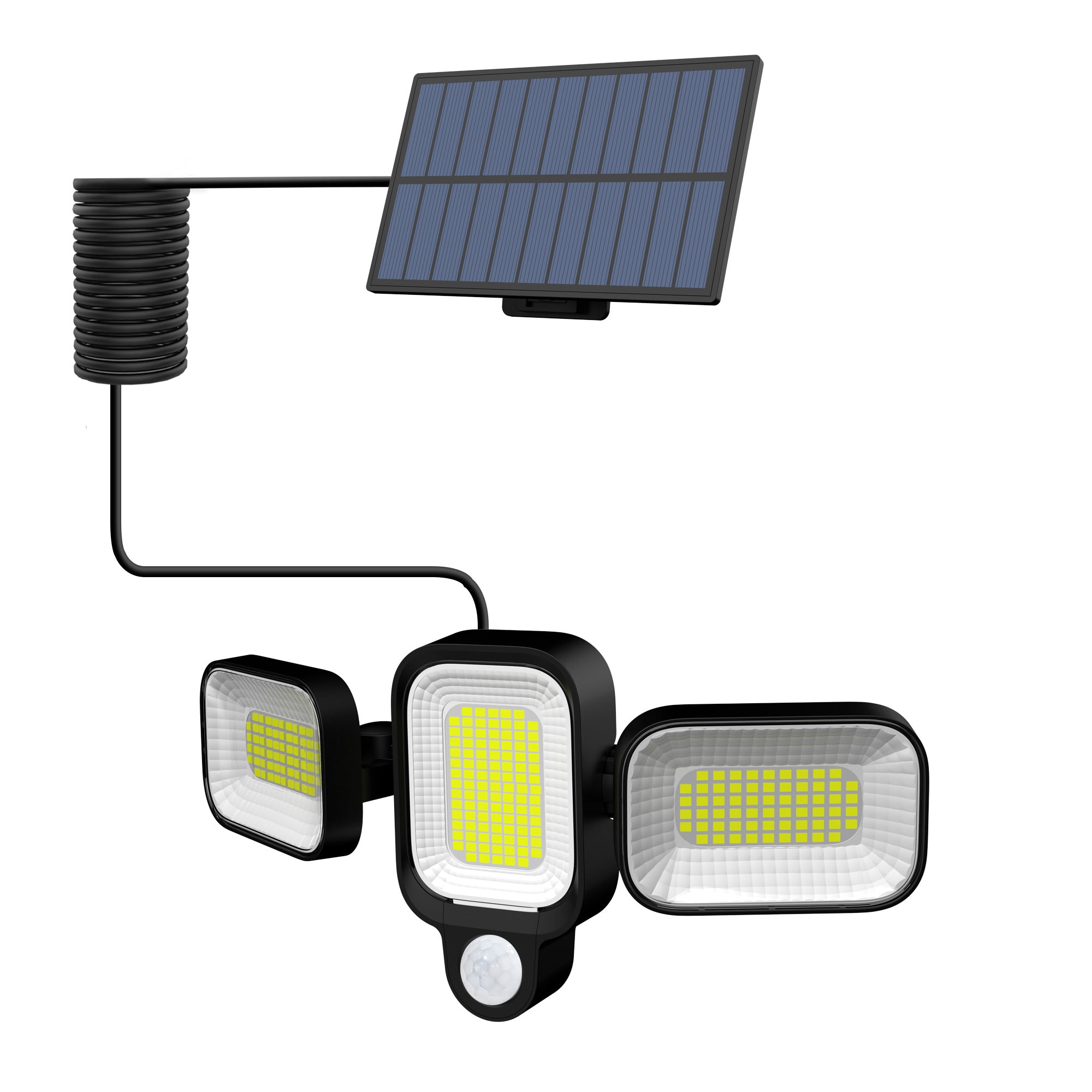 ClassLights 45W Solar LED Outdoor Lamp with Motion Sensor and Rotatable Arms, 225 LEDs