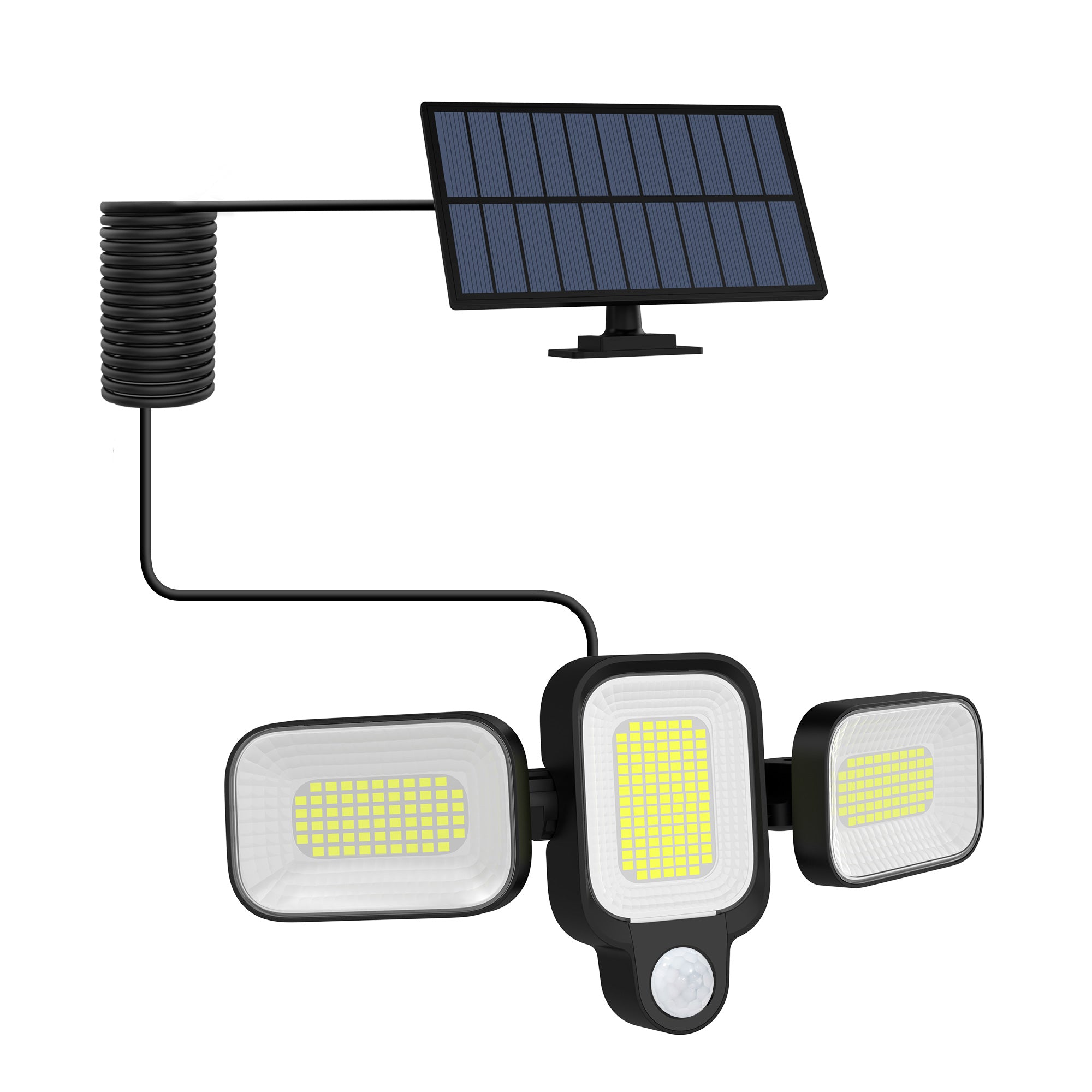 ClassLights 45W Solar LED Outdoor Lamp with Motion Sensor and Rotatable Arms, 225 LEDs