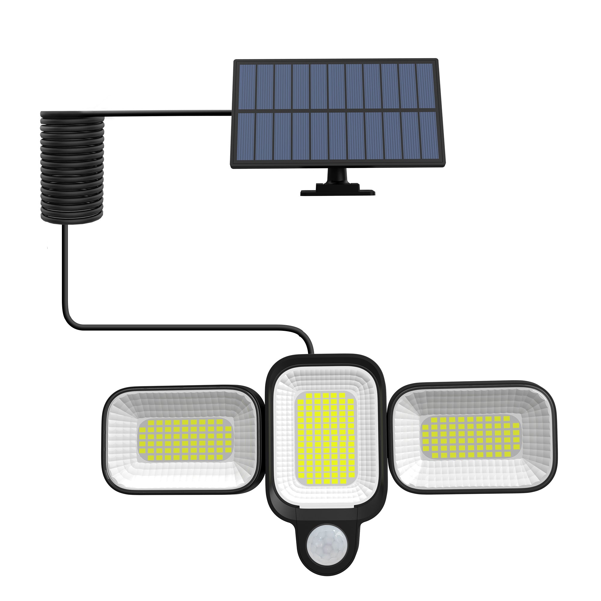 ClassLights 45W Solar LED Outdoor Lamp with Motion Sensor and Rotatable Arms, 225 LEDs