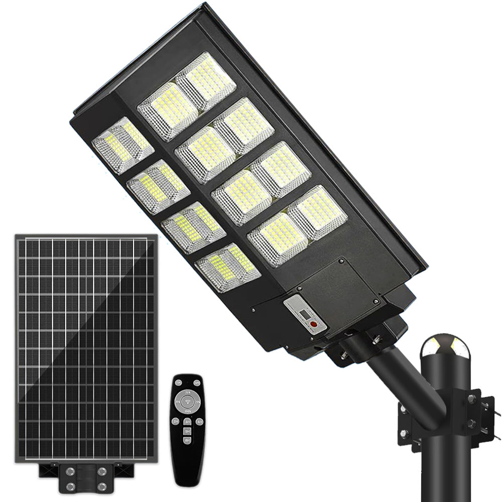 800W Solar Lamp with Monocrystalline Solar Panel, 640 LEDs, Pole + Remote Control, ClassLights