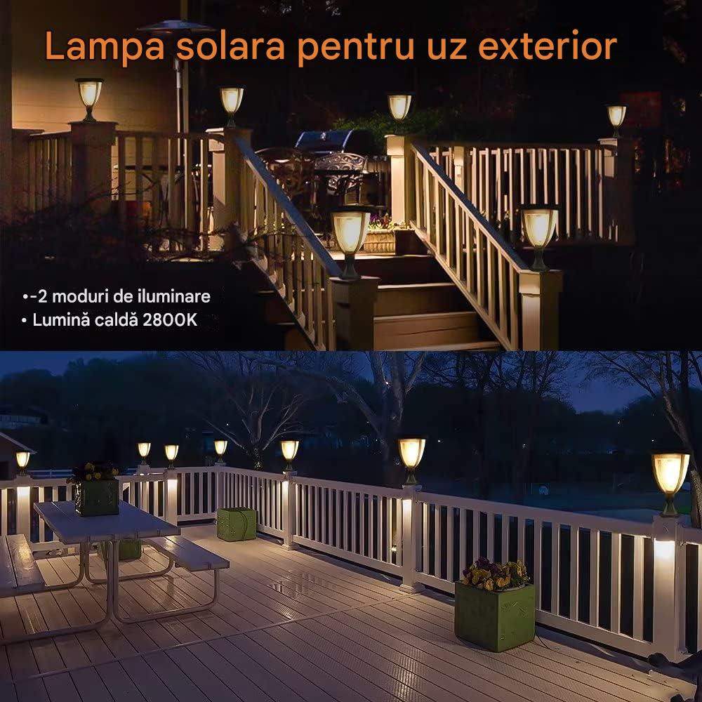 Set of 2 ClassLights 3-in-1 LED Solar Wall Lights with 3 Mounting Accessories, Ideal for Paths, Walls, and Fences