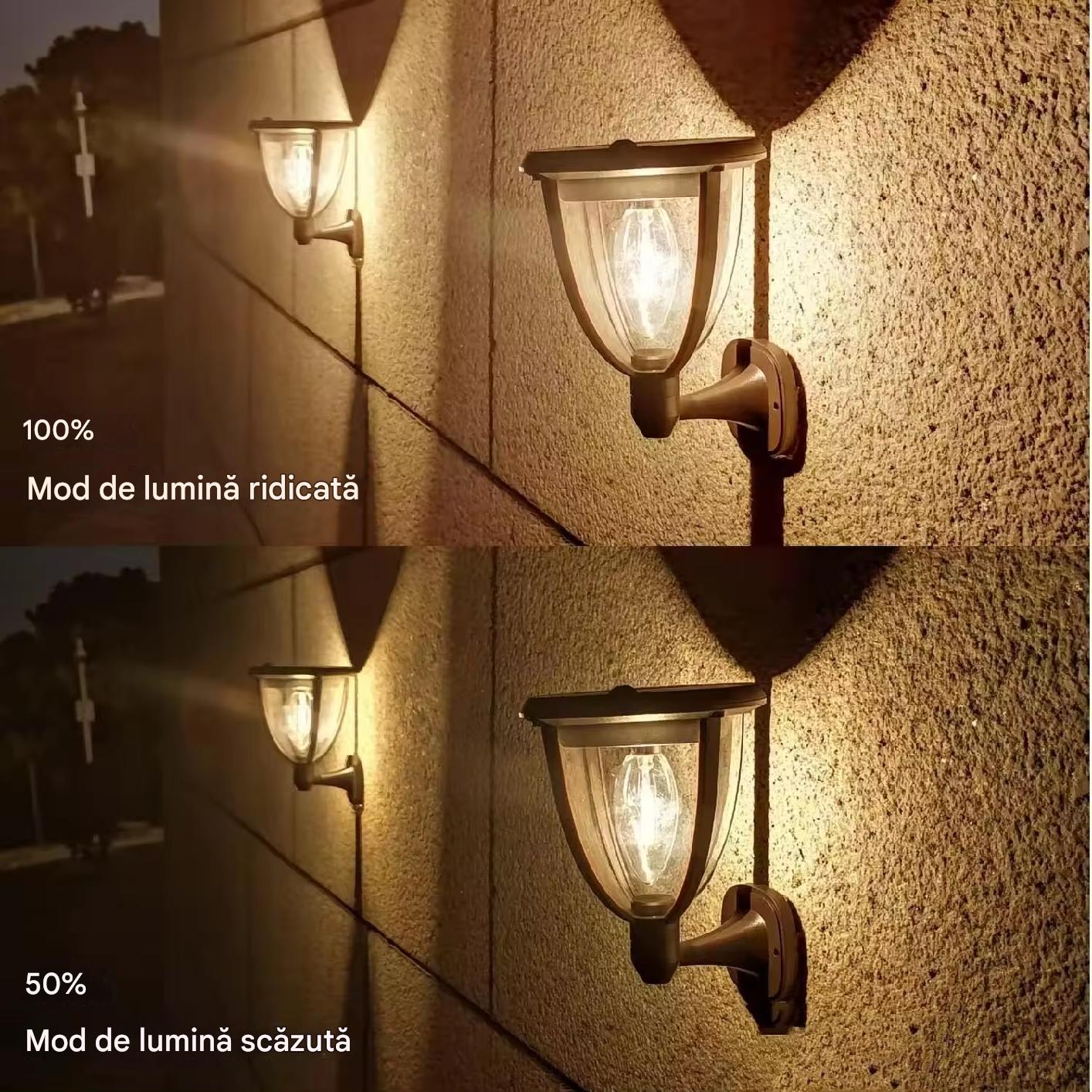 Set of 2 ClassLights 3-in-1 LED Solar Wall Lights with 3 Mounting Accessories, Ideal for Paths, Walls, and Fences