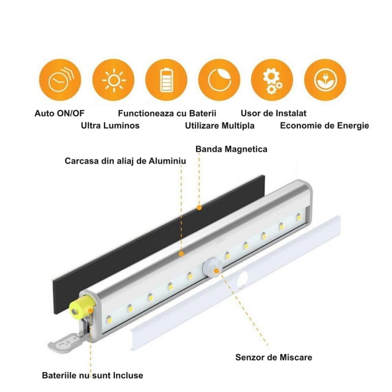Furniture Lamp with 6 LEDs and Light Sensor