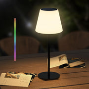 Table Lamp, Solar and USB-C Charging, RGBW Multicolor Light, Remote Control, ClassLights