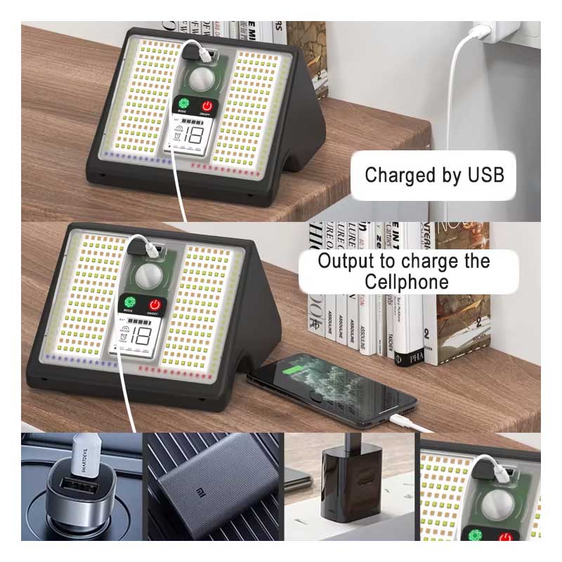 Classlights LED Solar Lamp with Sensor, Hook, and Magnet