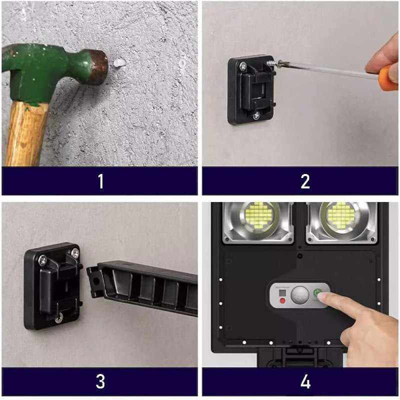 60W Solar Street Light, 120 LED, Motion Sensor and Remote Control