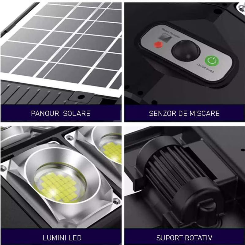 LED Solar Street Light 120W, Motion Sensor, Remote Control