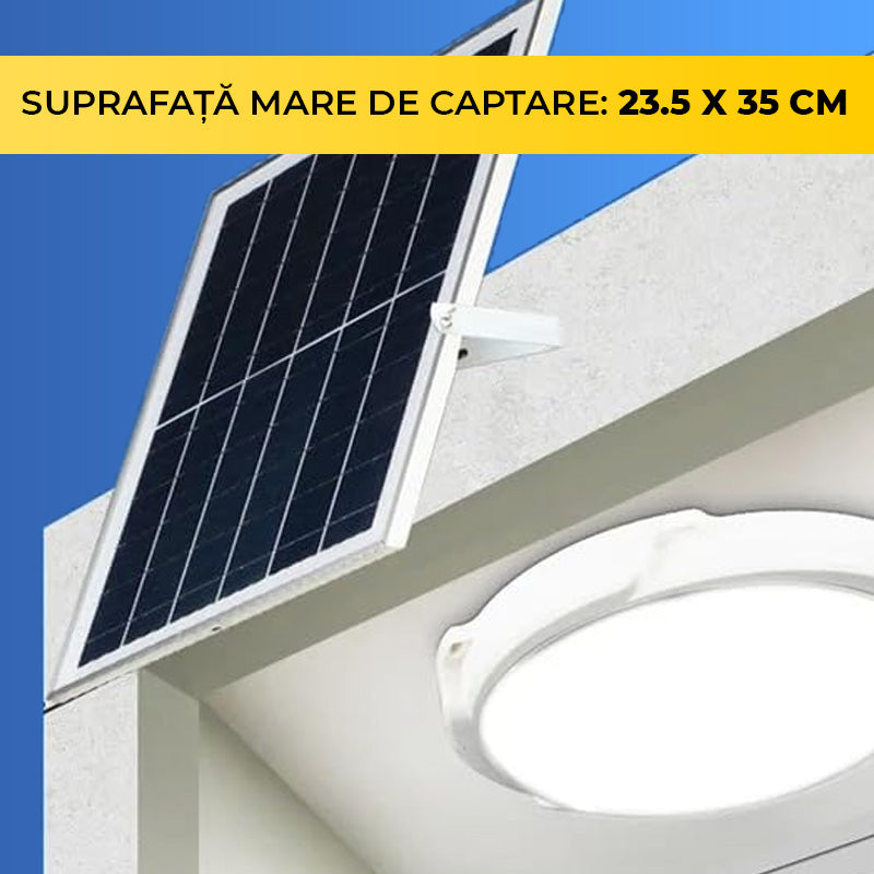 200W LED Fixture with Solar Panel, Indoor/Outdoor, Square Ceiling Light, Cool/Warm Light, ClassLights