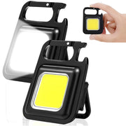 Mini LED Cob Flashlight 6W, Keychain Type, Carabiner, Aluminum Casing